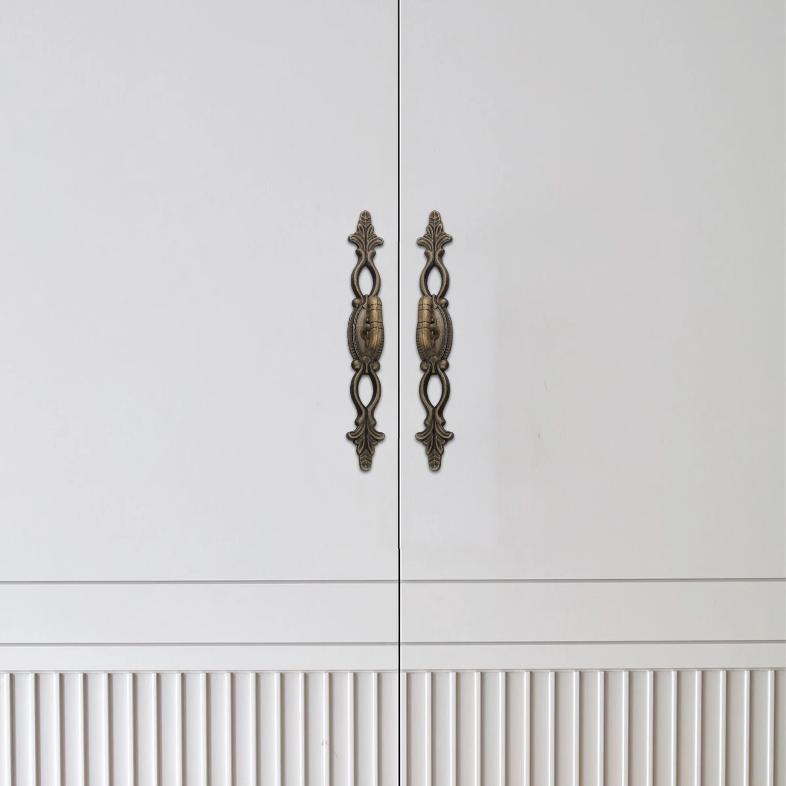 Doorknob Door Handle Included Screws European Retro Long-lasting Retro Design Split Drawer Handle Alloy Bronze Easy Installation