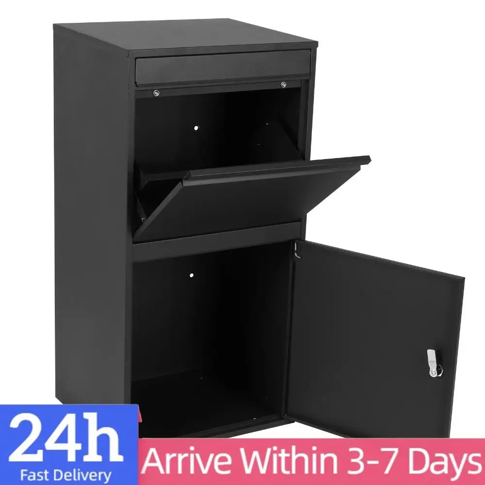 

Уличный почтовый ящик для посылок с защитой от краж, очень большой, с замком, для дома, крыльца, улицы