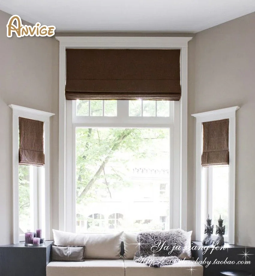 

High Quality Half/Full Blackout Roman Blinds Rollor Blind Window Curtains For Living Room Free Shipping