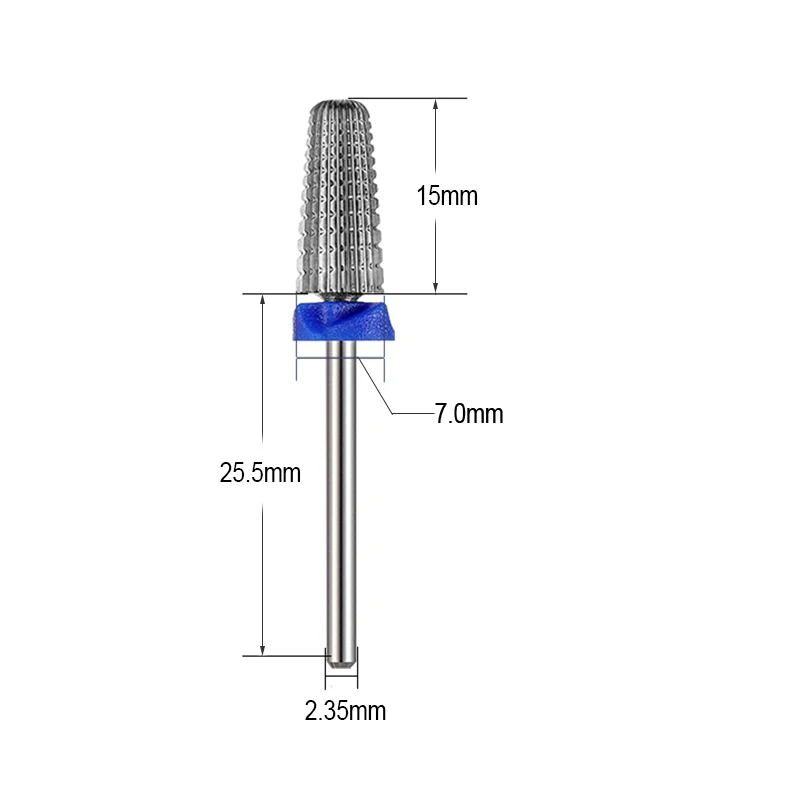 5 in 1 punte da trapano per unghie in metallo duro Super affusolato 3/32 \