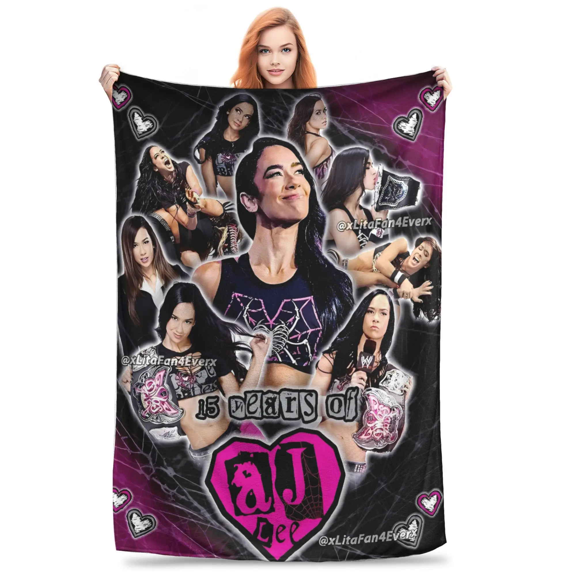 Super warme Decke Camping AJ Lee Wrestling Divas Überwurfdecke Flanell Tagesdecke für Heimdekoration Bequemer Sofabettbezug