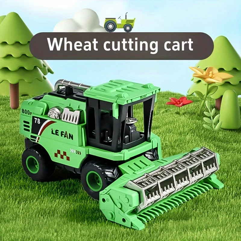 

Back-to-School Season Large Farmer Harvester Engineering Vehicle Inertia Youngsters's Model Toy Car Perfect Gift for Children