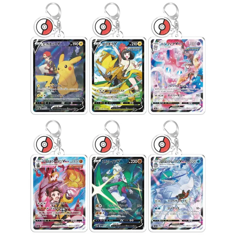 Para Pokemon Umbreon Pikachu Miraidon PTCG llavero bolsa encanto Anime juego Fans coleccionable Premium acrílico DIY protector