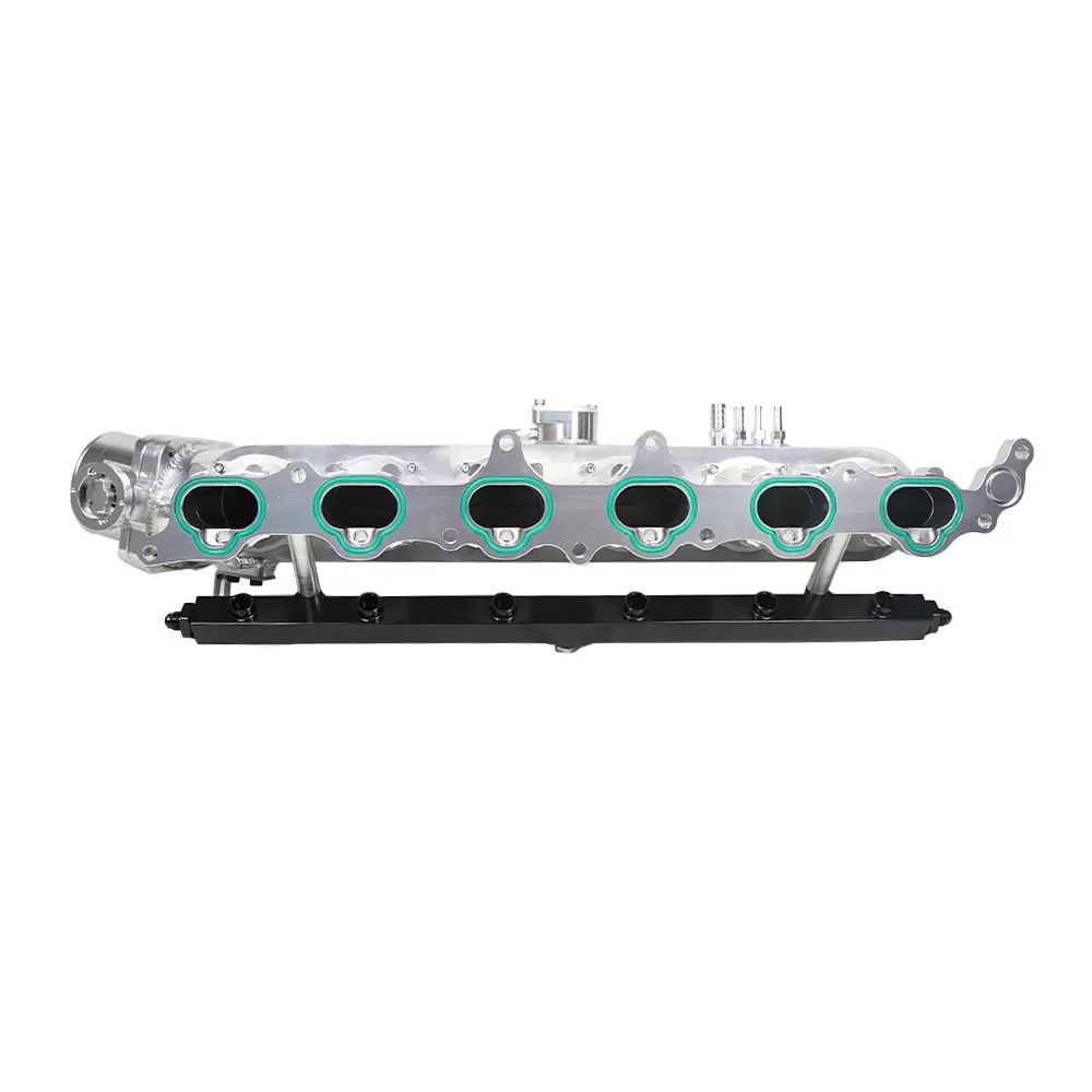 2JZ-GE collettore di aspirazione carriletto carburante corpo farfallato gruppo 6 iniettore corpo farfallato argento 90mm adatto per Vvti e non Vvti