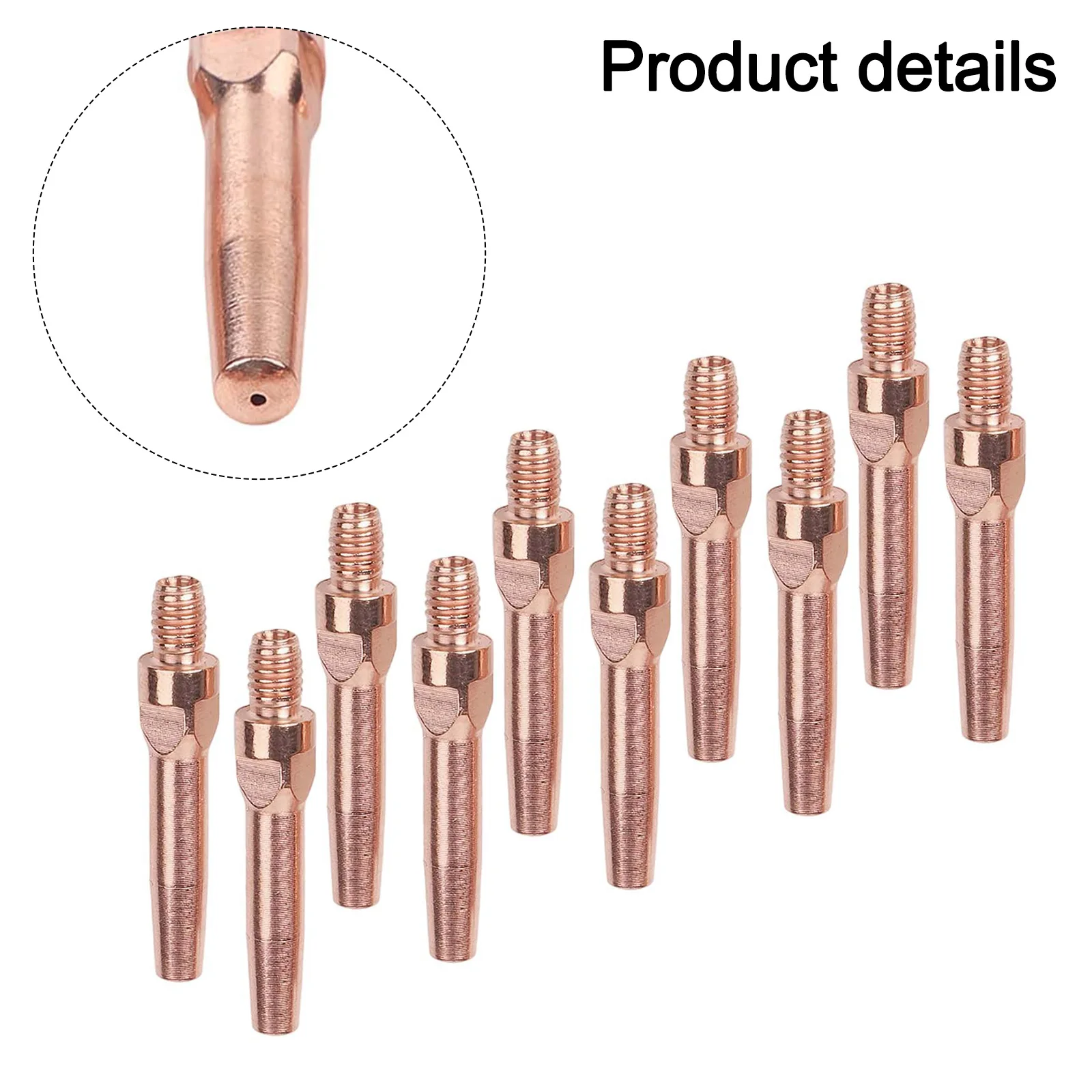 Copper Tips Conductive Tips Clog-Free Performance Designed For Stability Finely Milled Copper Copper Conductive Welding Tip