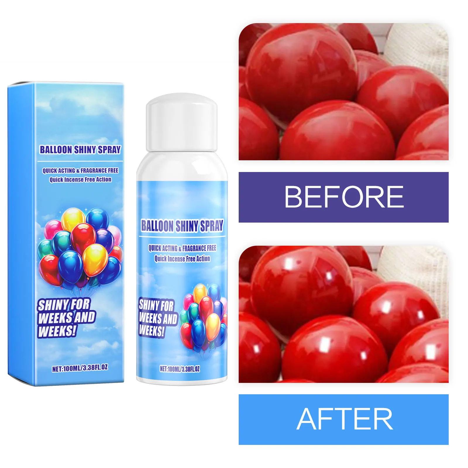 

Balloons Polishing Spray High Gloss Balloon Brightener Prevent Oxidizing Fading Polishes Restores Wedding Shiny Balloons Mist