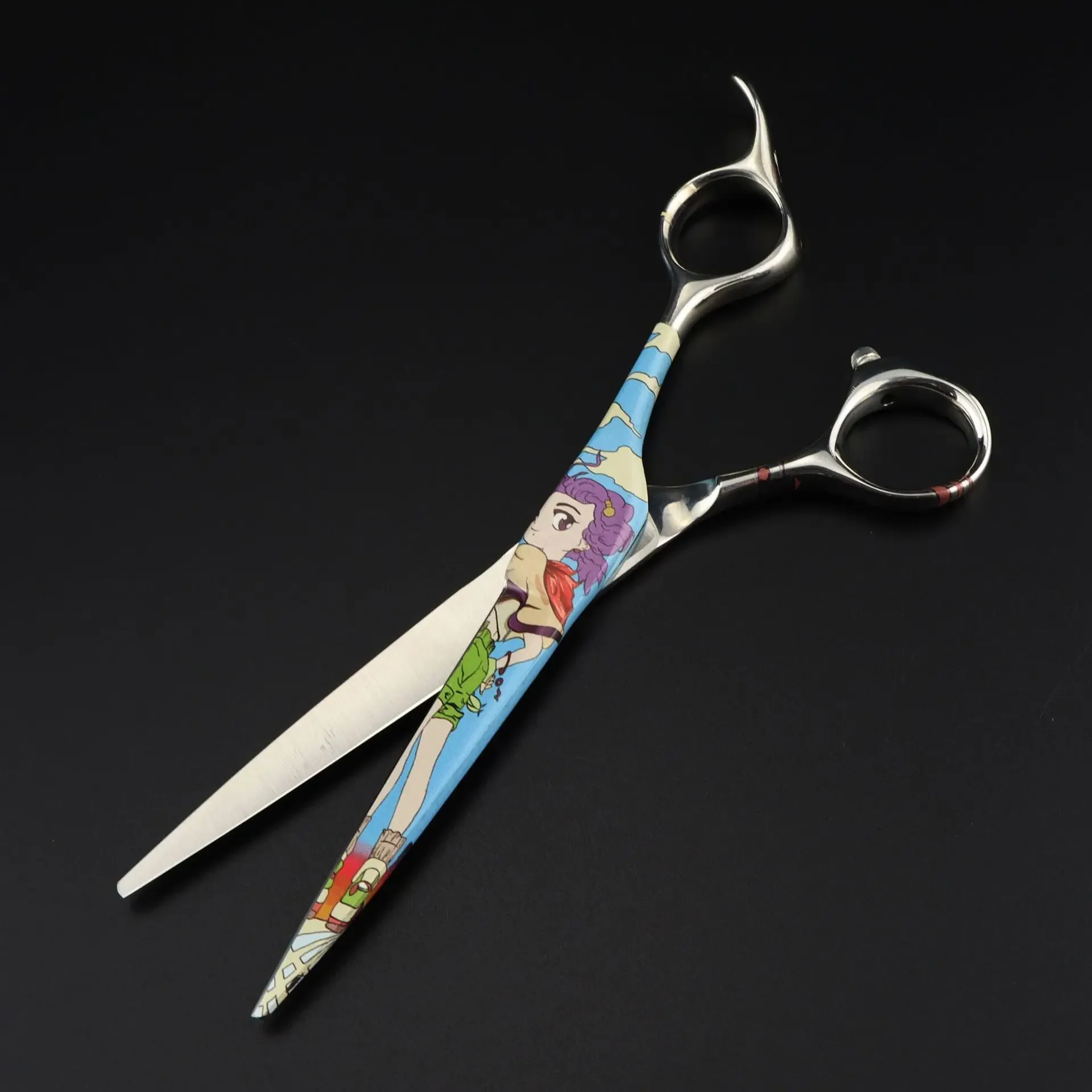 Professional VG10 Top Steel 6.25 Scissor Cartoon Cut Hair Scissors Haircut Barber Hair Cutting Shears Painting By Master Painter