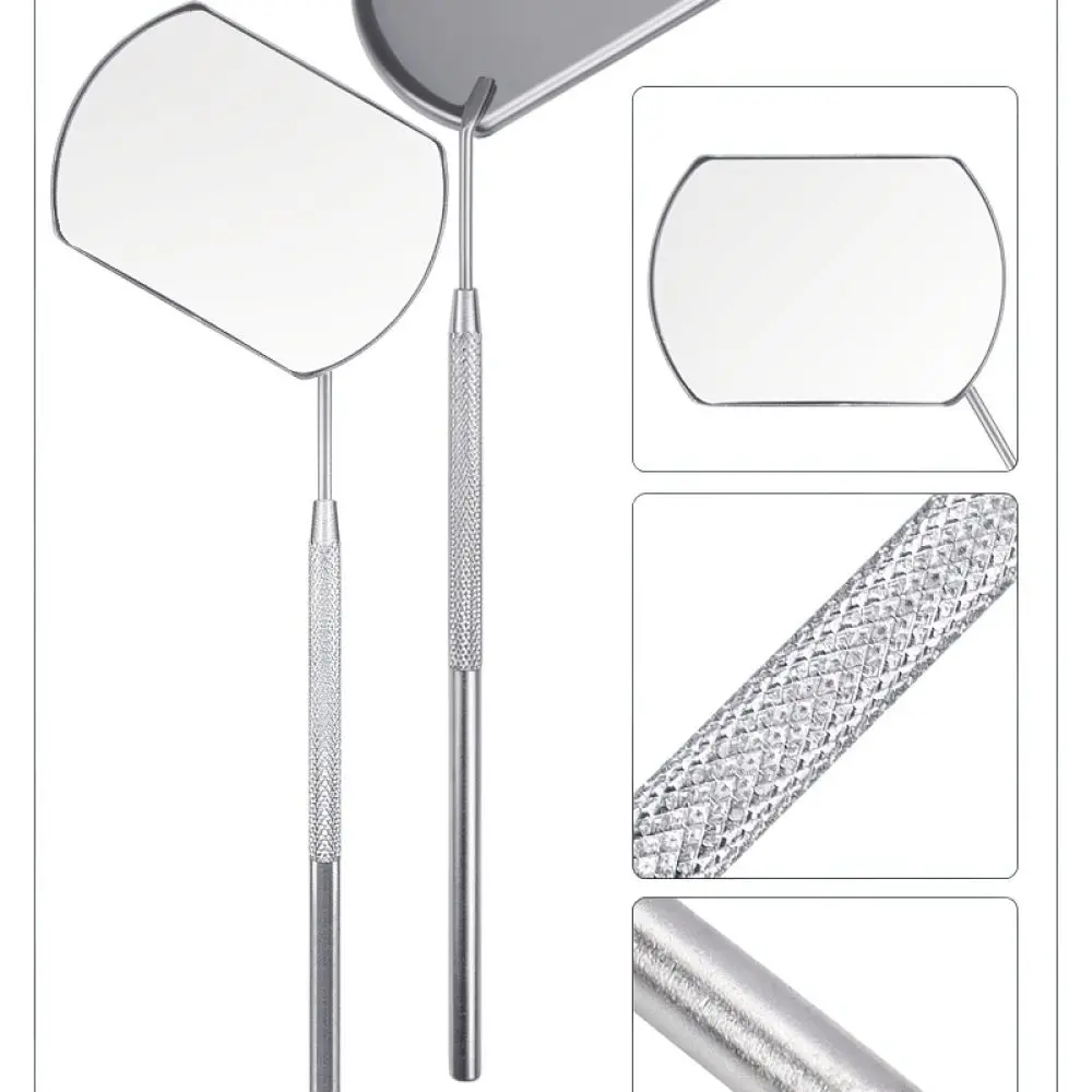 Stainless Steel Eyelash Inspection Mirror For Myaokue Up Lash Extensions Professional Square Handheld Beauty Tool