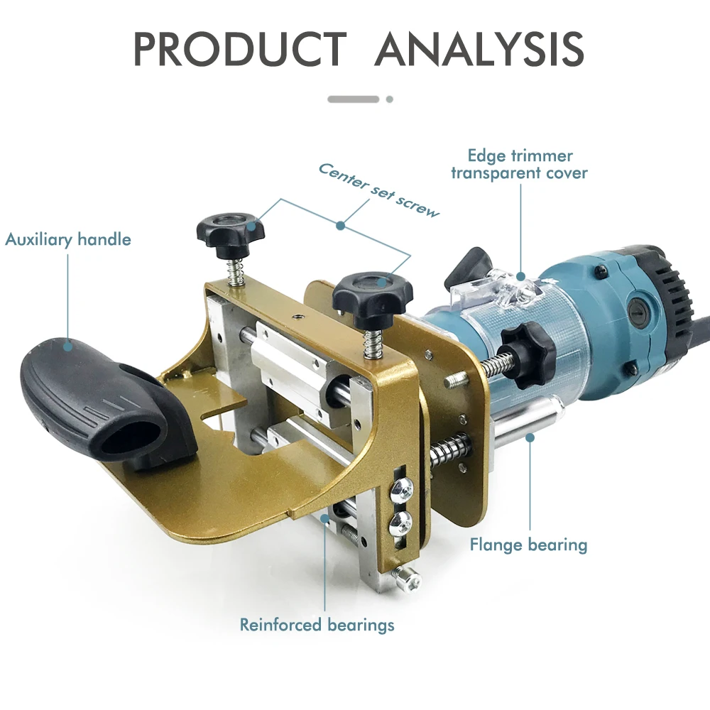 Mortising Jig for 65mm Trimming Machine 2 In 1 Slotting Bracket Invisible Fasteners Punch Locator Linear Track Woodworking Tools