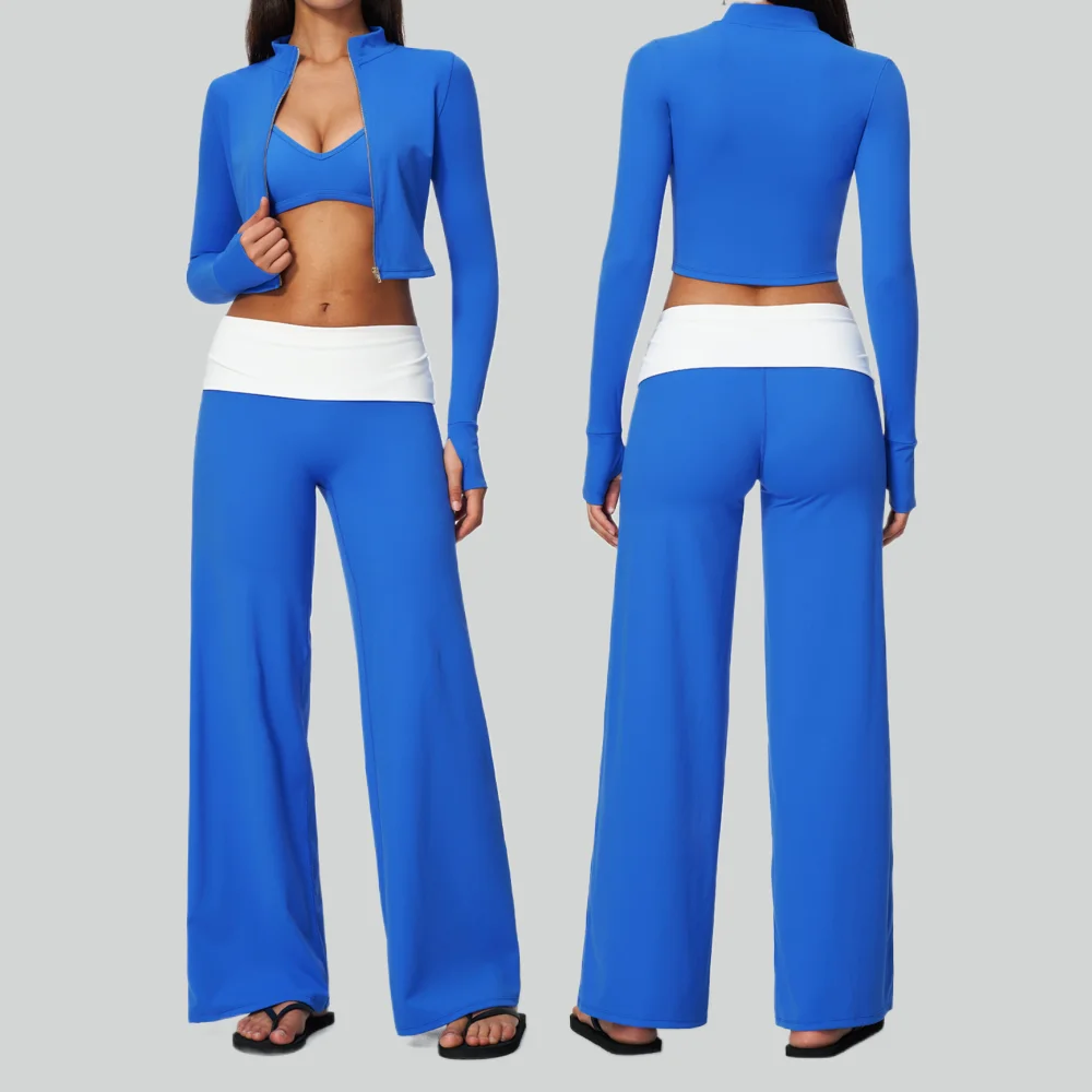 Compression Long Pant - طقم يوغا نسائي من 3 قطع: