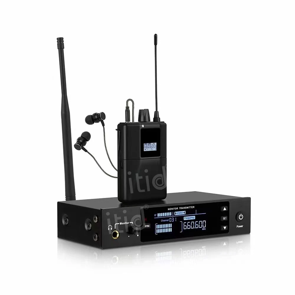 SOM-400 In-Ear Monitor System 500MHZ/600MHz/800MHz/900MHz LED Display Can Be Manually And Automatically Tuned