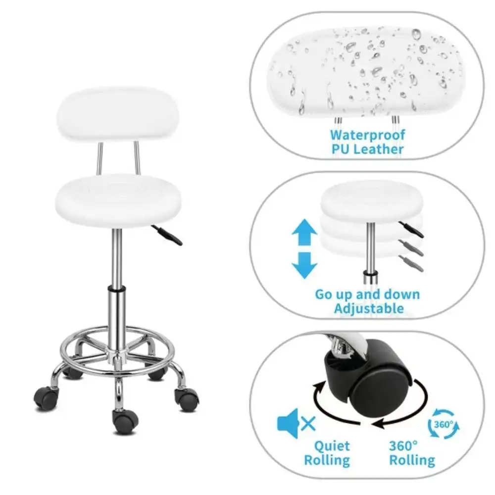 Hydraulic Adjustable Stool Facial Salon Massage Spa Dental Swivel Rolling Chair