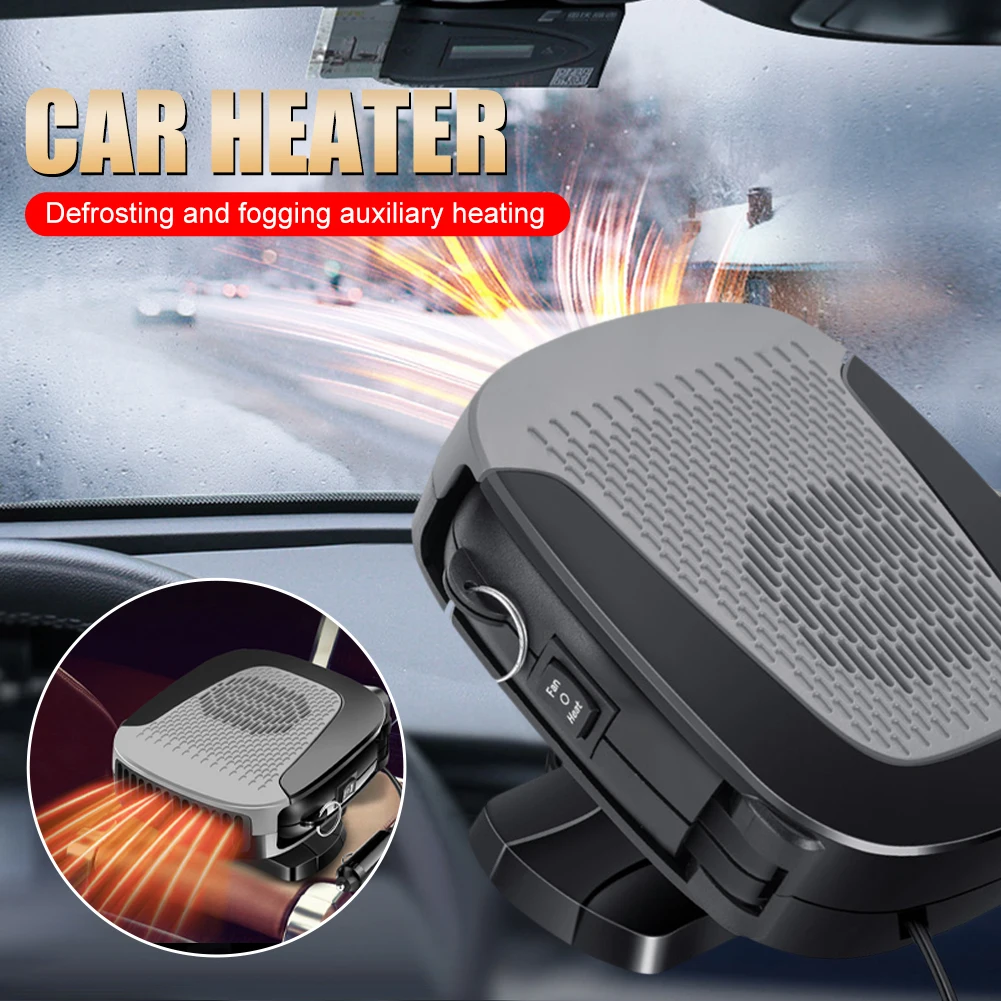 

2 in 1 Portable Fast Heating Car Heater Windsheild Defroster Windscreen Defogger Demister 12V 150W Plug in Cigarette Lighter