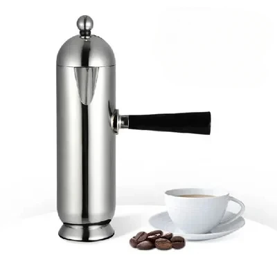 All 304 Material 500ML Method Pressure Pot Straight Handle Hand Flushing Coffee Pot and Tea Pot Soft