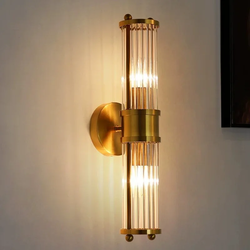 

Designer Crystal Glass Wall Lamp City Vibe High Class Modern luxury Bed Room Lighting