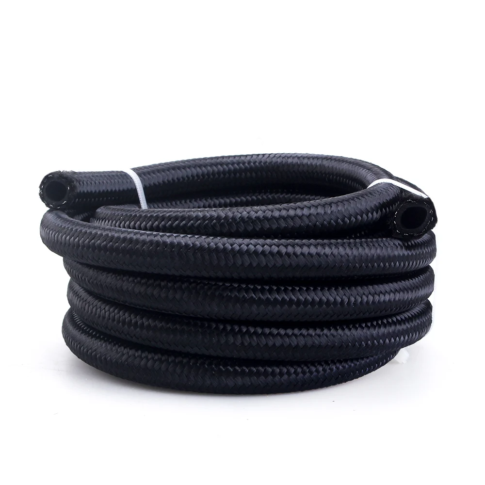 Fitting Adapter AN12 CPE Fuel  Hose Oil Gas Cooler Hose Line Kit 3m/10ft Nylon Braided CPE Fuel Hose with 7pcs Hose End Fitting