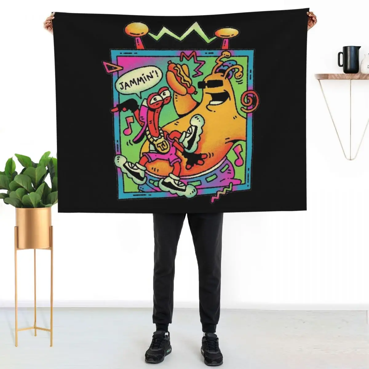 

ToeJam And Earl Throw Blanket Ultra Soft Flannel Fleece Blanket for All Seasons