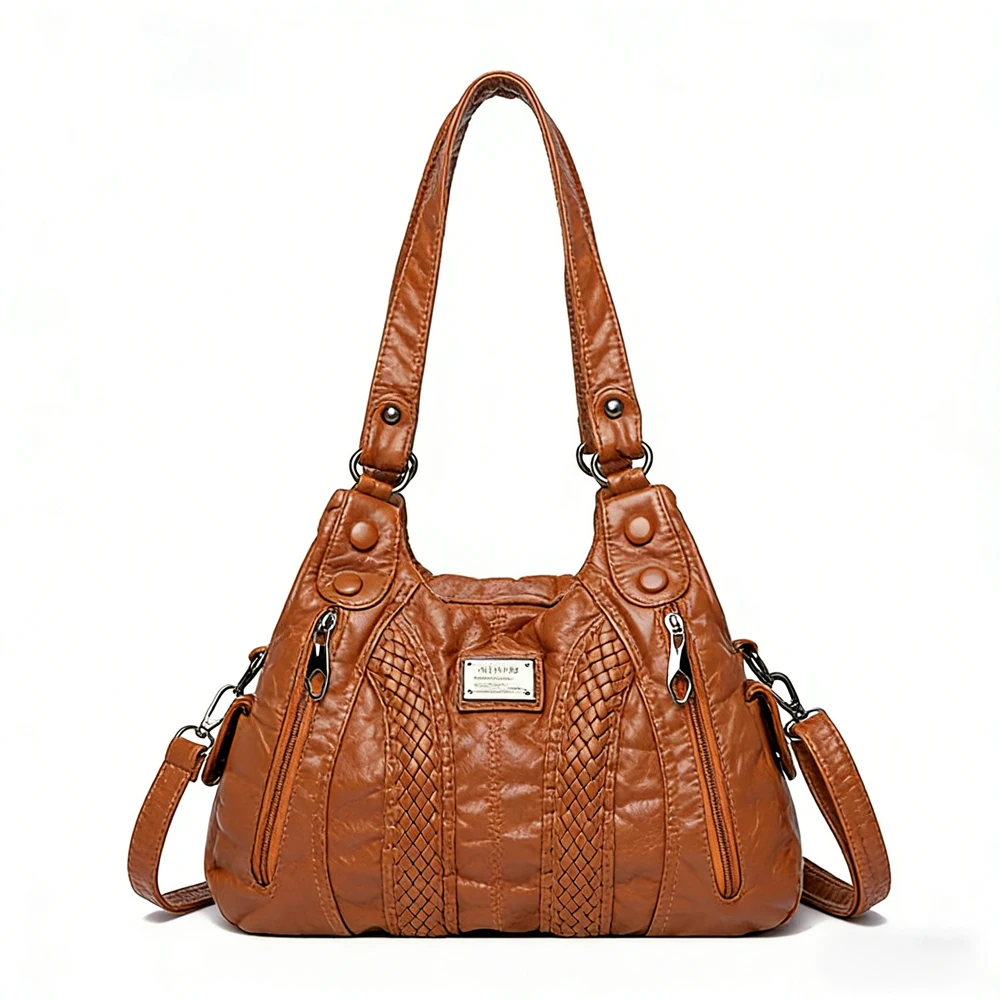 

100% женская роскошная сумка из искусственной кожи Sac De Luxe Femme, новая сумка на плечо, оригинальная брендовая сумка из мягкой искусственной кожи в стиле ретро, дизайнерская тенденция