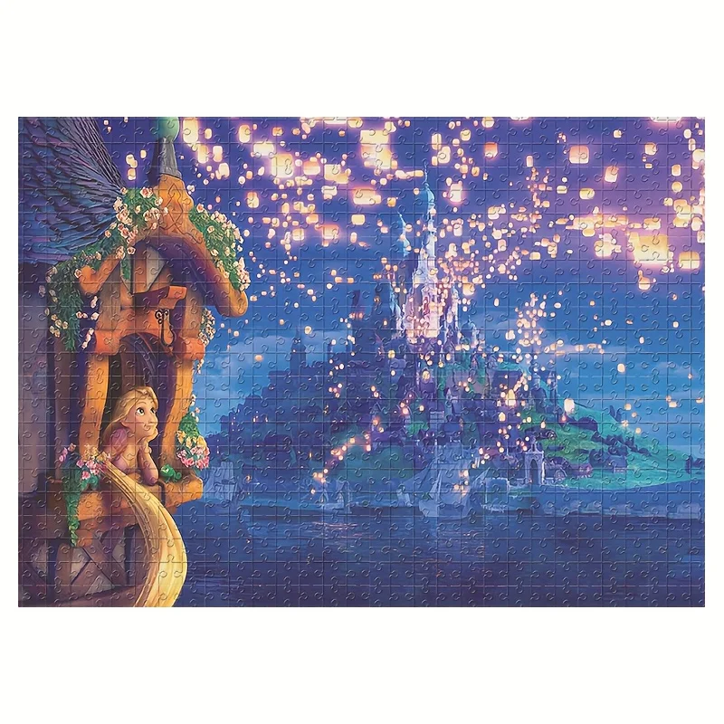 1000 قطعة ألغاز مناسبة للبالغين - لعبة تحدي قابلة للتركيب على الحائط مع قطع من الورق المقوى السميك، بدون خياطة - غرفة دي