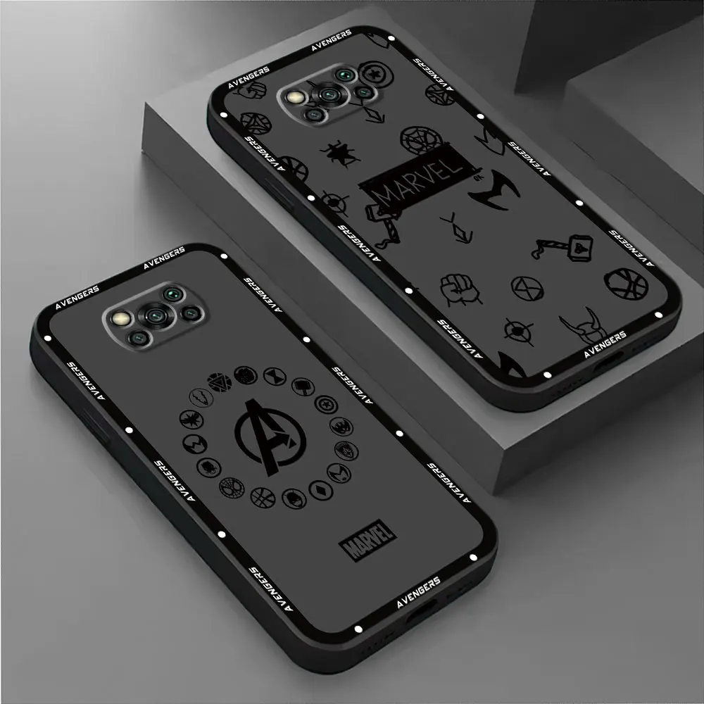 Marvel Logo TPU Soft Cover Bag Phone Case for Poco M4 Pro 5G X4 Pro 5G X4 GT F1 C50 C51 C40 M3 X3 NFC M5 F5 F3 GT X5 X3 Pro F4 image 5