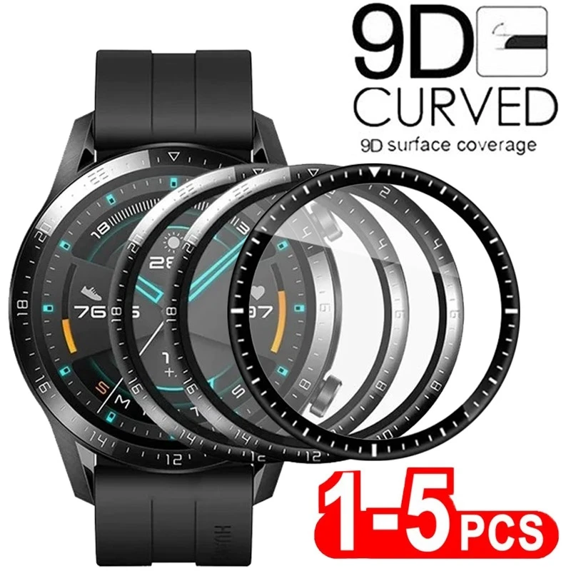 1-5PCS Soft Tempered Glass For Huawei Watch GT 3 2 GT3 GT2 Pro 46mm 42mm Screen Protector Film GT 2 Smart Watchband Accessories