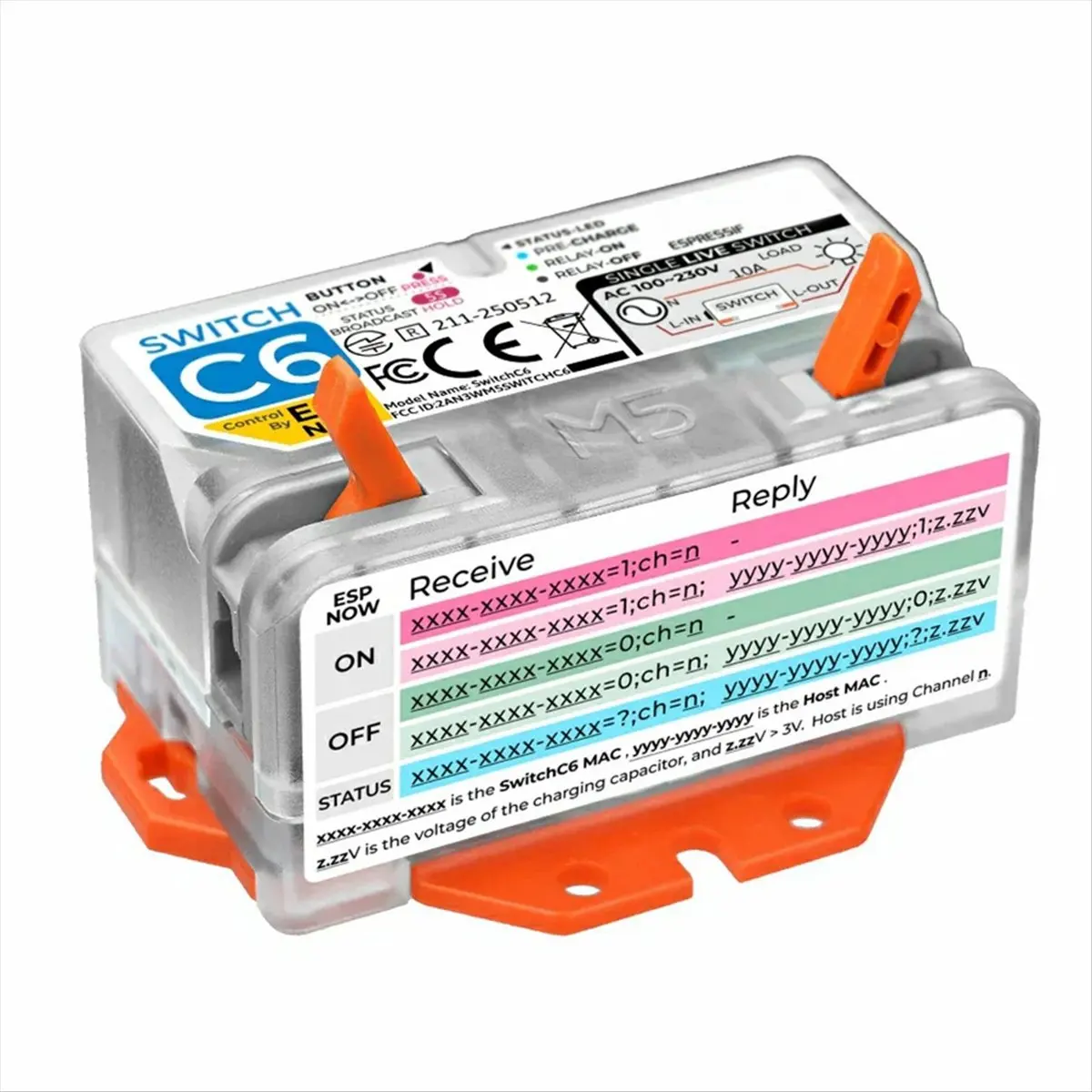 ☶❈＊♥AC2052-For Wi-Fi Smart Switch Single Live Wire -C6 Chip Remote Control Efficient Home Automation