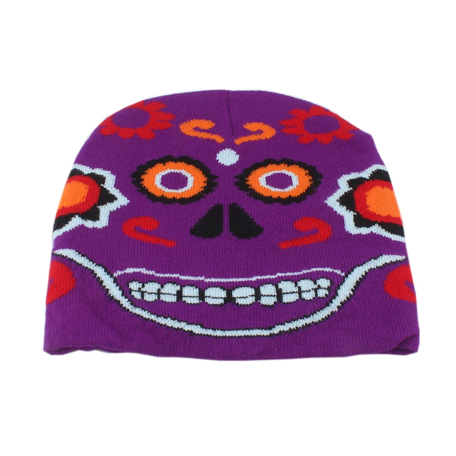 2024 New Halloween Beanie Hat Women Men Autumn Winter Warm Cute Funny Skullies Beanies Y2K Hiphop Bonnet Caps