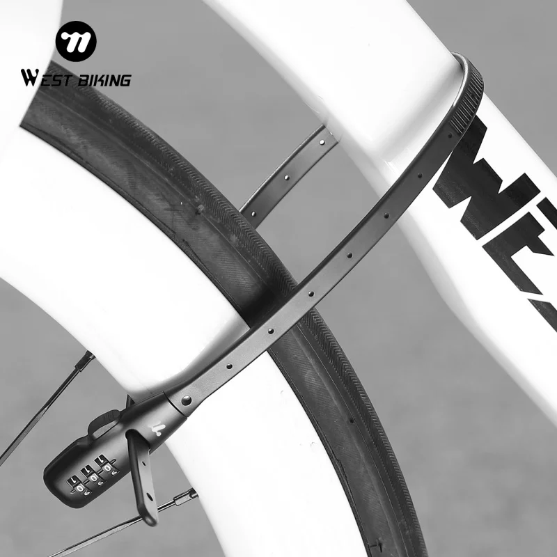 WEST BIKING Bike Password Lock 3 Digit Cable Tie Lock Multipurpose Bicycle Electric Scooter Portable Anti-theft Bike Helmet Lock