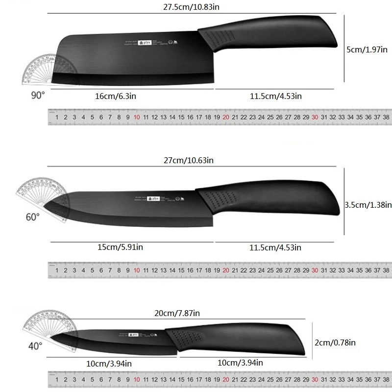 BAKULI Fruit ceramic knives and kitchen knives, household fruit knives and tool sets, outdoor cutting knives, with knife covers