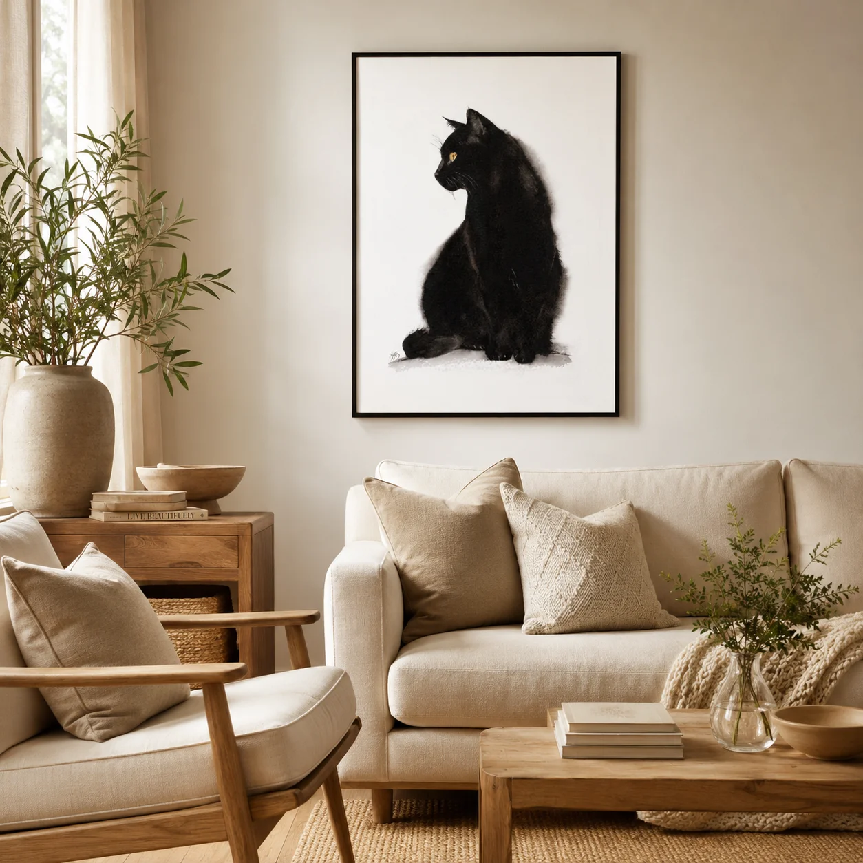 Canvas Wall Print,Modern Art Illustration,High‑Grade Home Decoration Artwork for Bedroom,Living Room,Office & Interior Space