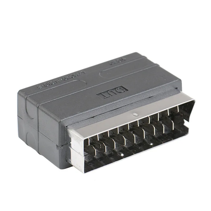 Scart Converter Audio Video Adapter 21PIN Scart Male Plug to 3RCA Photo Female Socket Adapter AV TV Input for PS4 WII DVD VCR