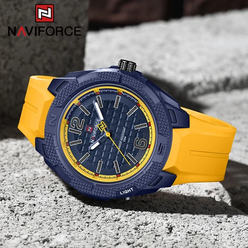 Imagen 2 del producto NAVIFORCE marca de lujo adolescentes moda hombres relojes de cuarzo Casual impermeable correa de silicona de alta calidad relojes deportivos para hombre