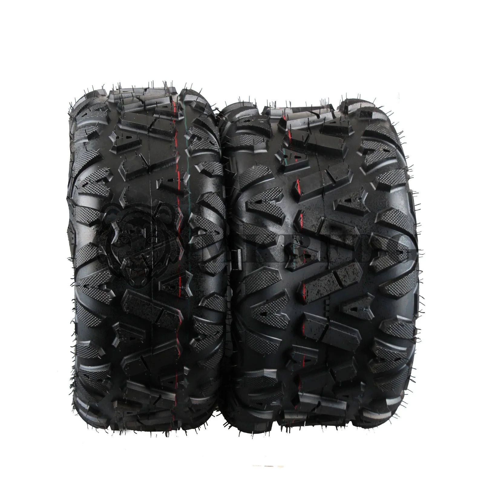 8 Inch Tubeless Tires Front 19x7-8 Rear 18X9.50-8 for Kart, ATV, UTV Dirt Bike Tires, Quad Dirt Buggy Road Tires