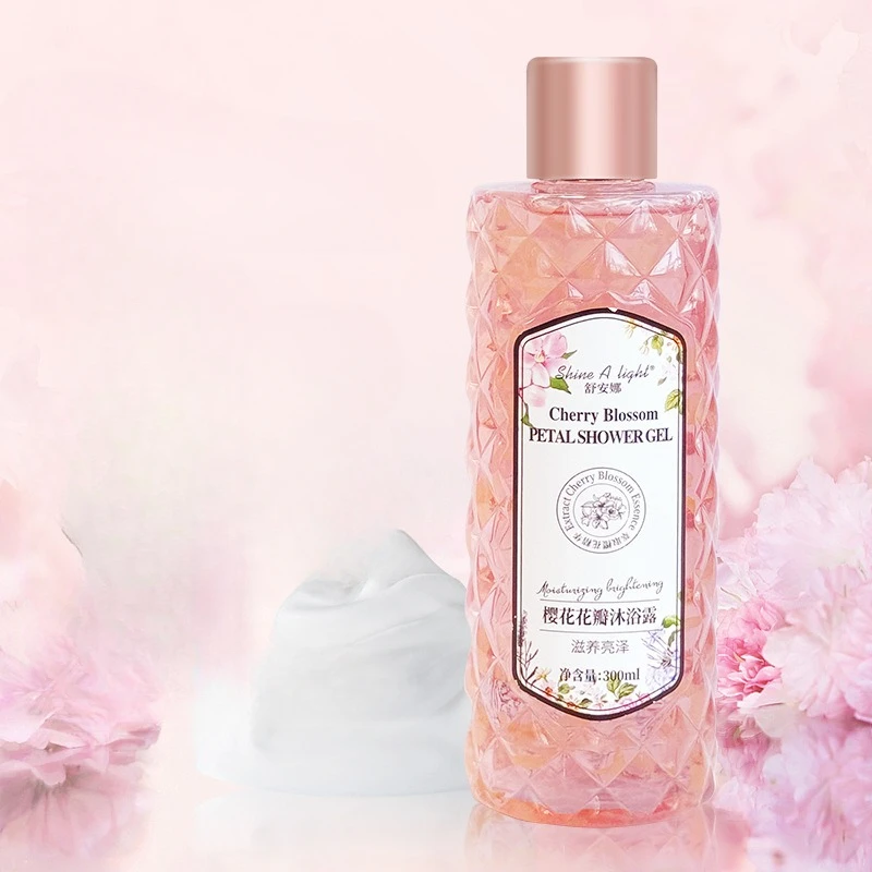 Shower Gel 250ML Female Body Wash Lotion Bath Cherry Sakura Essence Male Skin Care Whitening Moisturizing Nourishing Fragrant