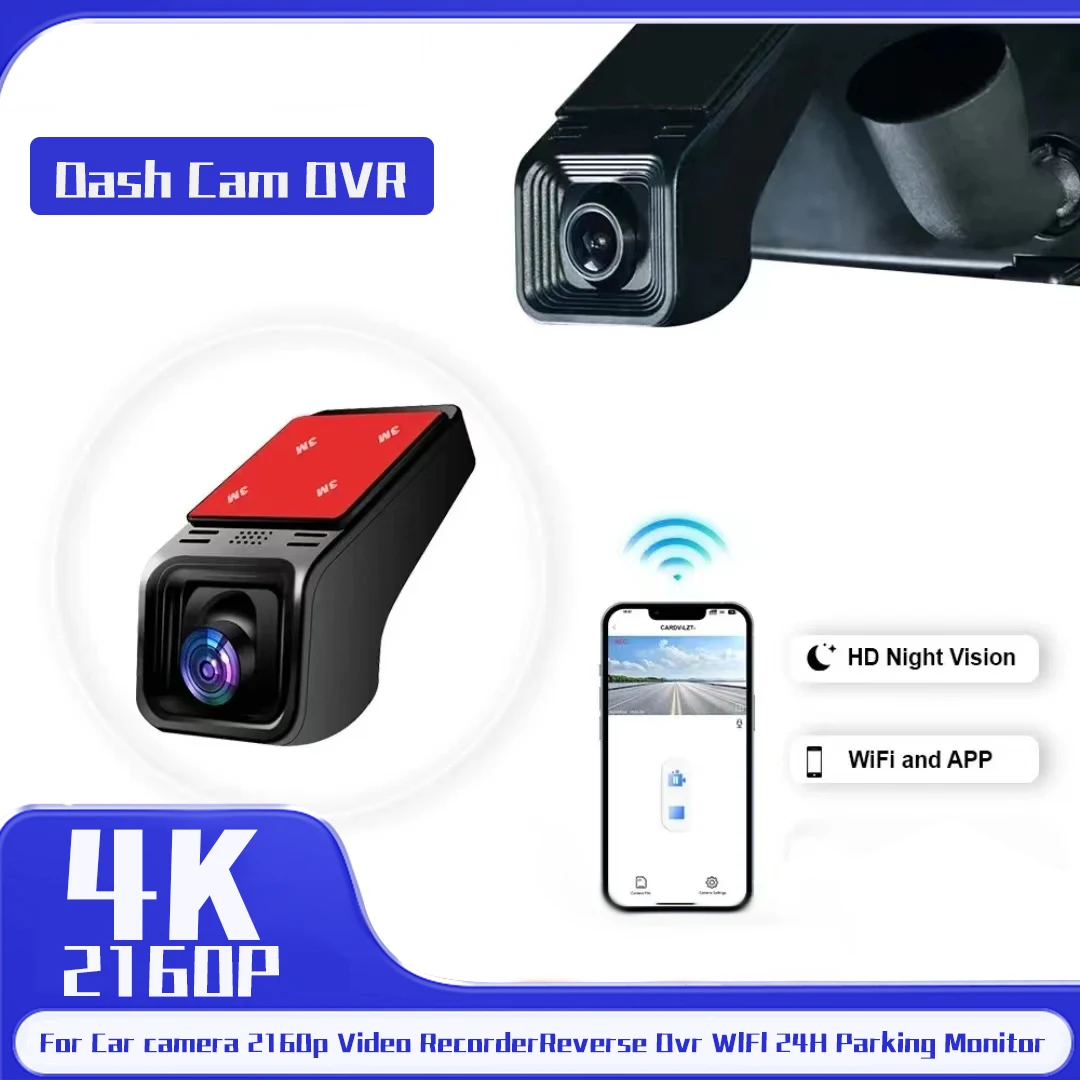 HD 4K 2160P WiFi Car DVR Dash Cam Camera 1440P 1080P 24H Parking Monitor APP Control Car Driving Video Recorder for All Cars