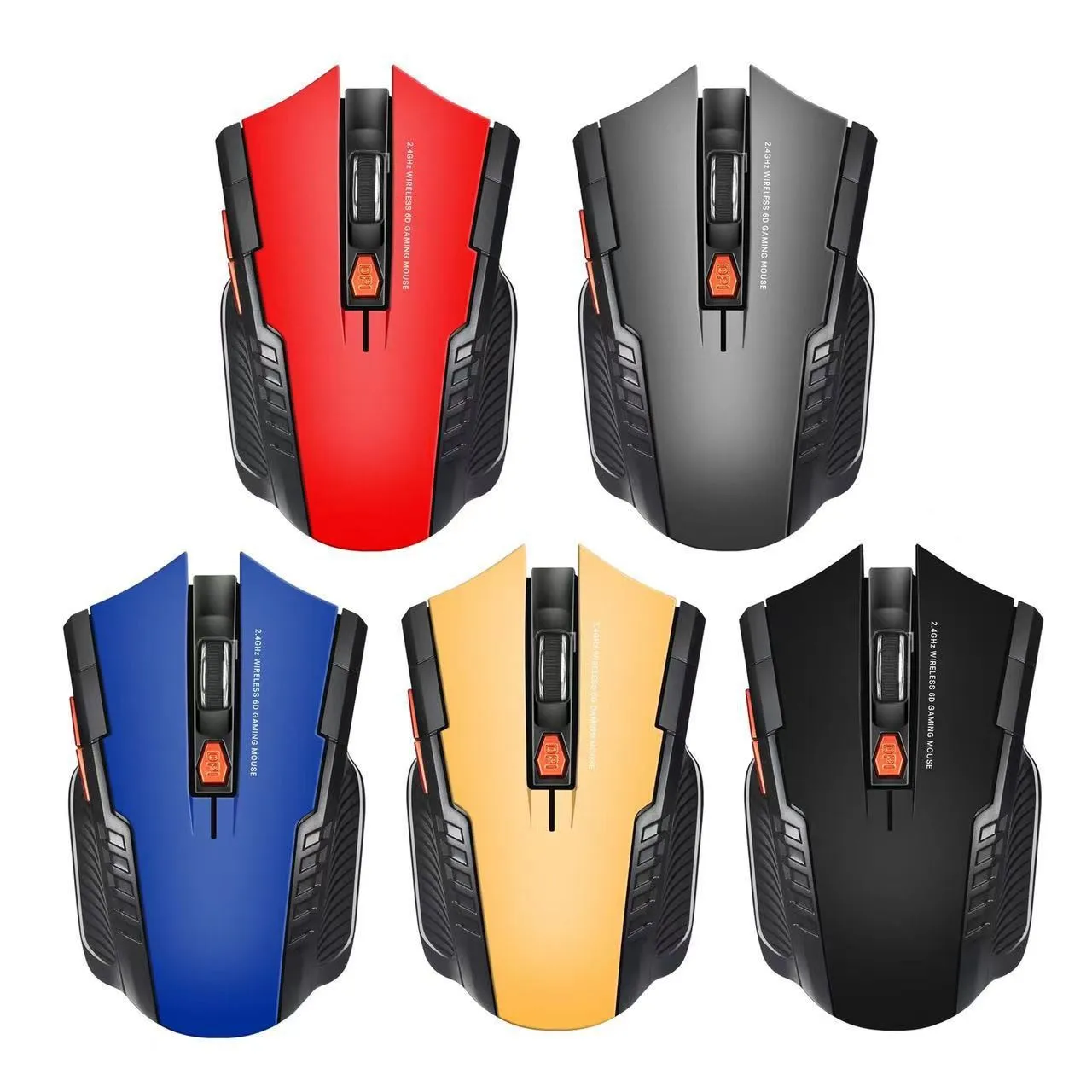 Ergonomic 2.4G Wireless Gaming Mouse 6 Keys Adjustable DPI Optical Mice With USB Nano Receiver For Desktop Laptop PC Gamers