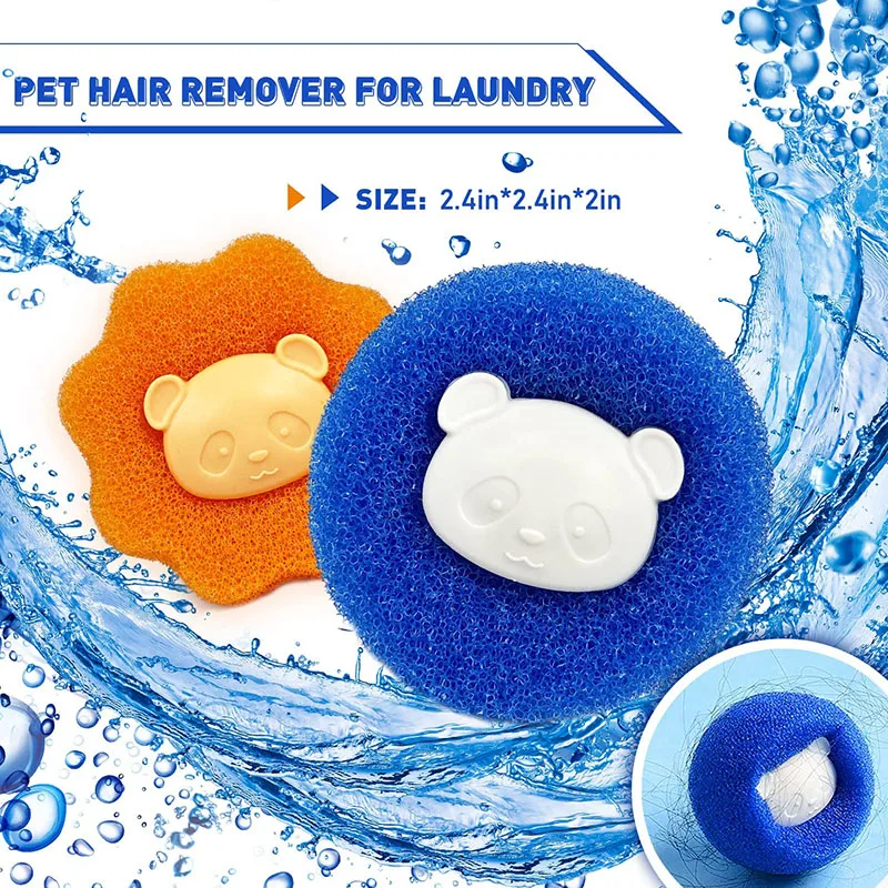 Laundry Ball Kit Reusable Clothes Hair Cleaning Tool Pet Hair Remover Washing Machine Cat Dog Hair Catcher Laundry Ball