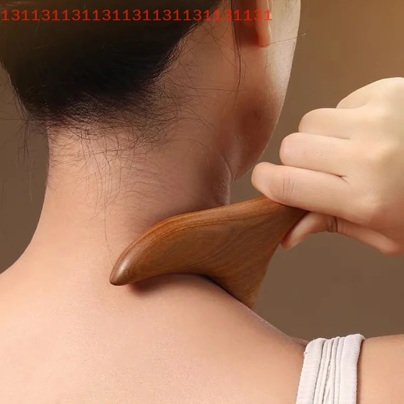 

1 шт., массаж точки триггера для шеи, ног, сандалового дерева, инструменты Гуа Ша, домашний тренажерный зал, профессиональный терапевтический массажный инструмент для спины, ног, рук, лица