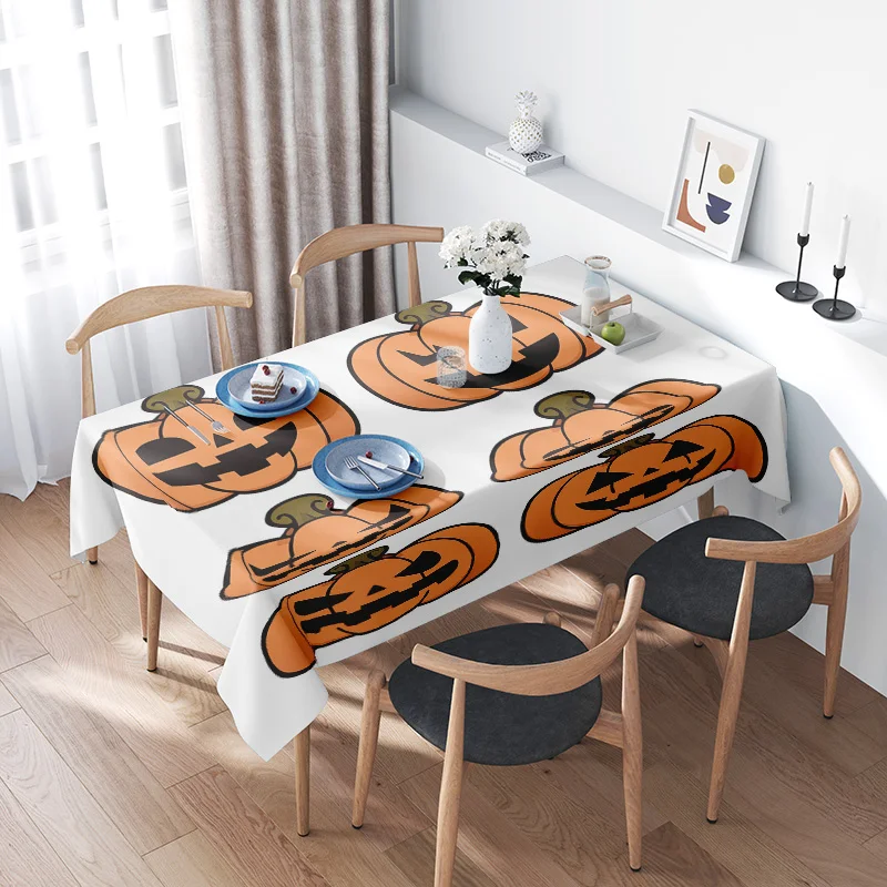 

Halloween Tablecloth Pumpkin Design Plastic Waterproof Decorative Home Restaurant Dining Hall Halloween Party Decoration $10.28