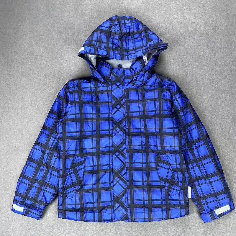 

Зимний зимний комбинезон с капюшоном Thiened Fce на подкладке для мальчиков, уличный дэт, молодежный модный комбинезон из полиэфирного волокна, длинный све, Busin, повседневный