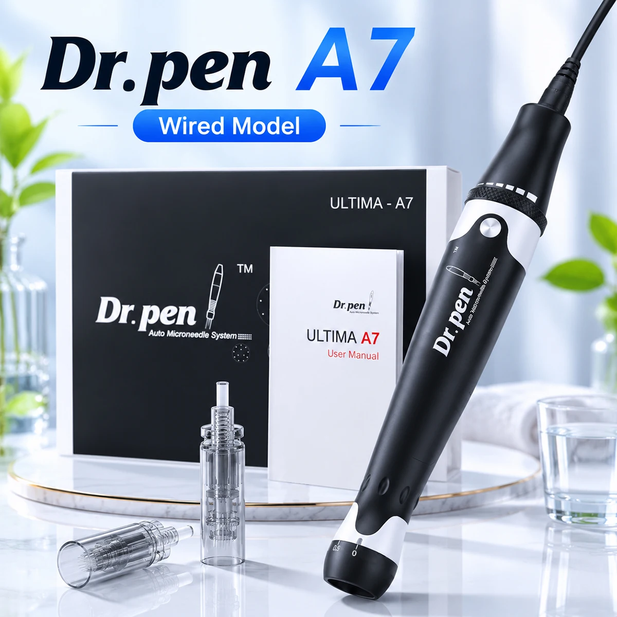 stylo-a-micro-aiguilles-professionnel-drpen-a7-neuf-avec-fonction-de-reglage-longueur-de-l'aiguille-025-mm