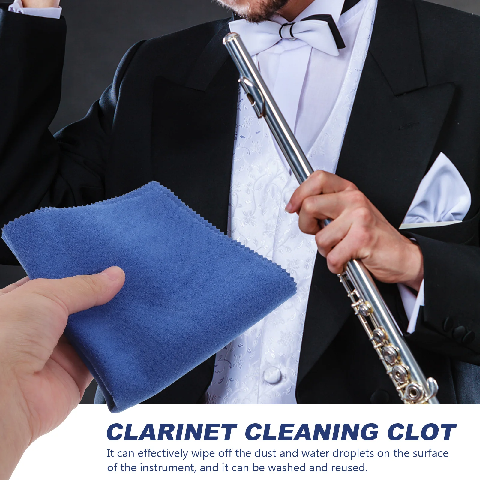 

4 Pcs Cleaning Cloth Microfiber Microfibre Cloths Musical Instrument for Clarinet