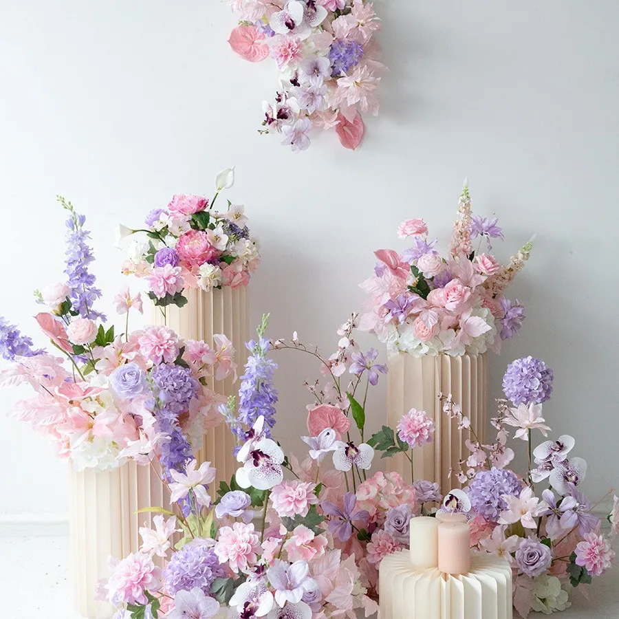Pink wedding decoration  ball arrangement KT board birthday party arrangement  table simulation