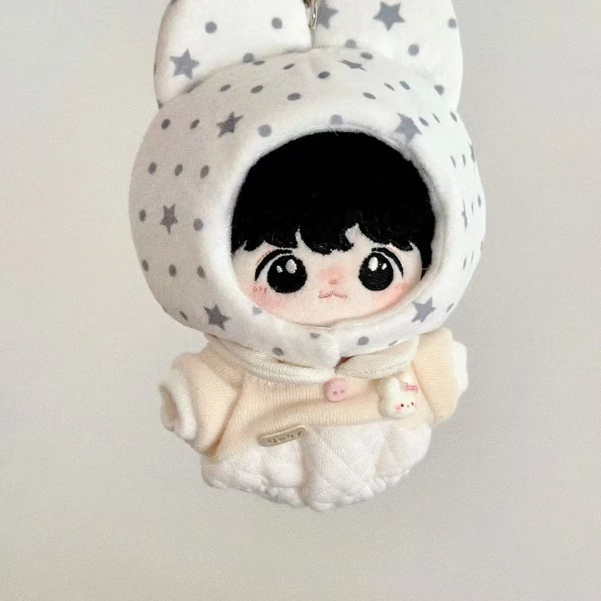

10cm Cotton Doll Sleepiness Rabbit Ear Jumpsuit 10cm Climbing Clothes No Attribute Cotton Doll Baby Clothes Suit Kawaii Dressing