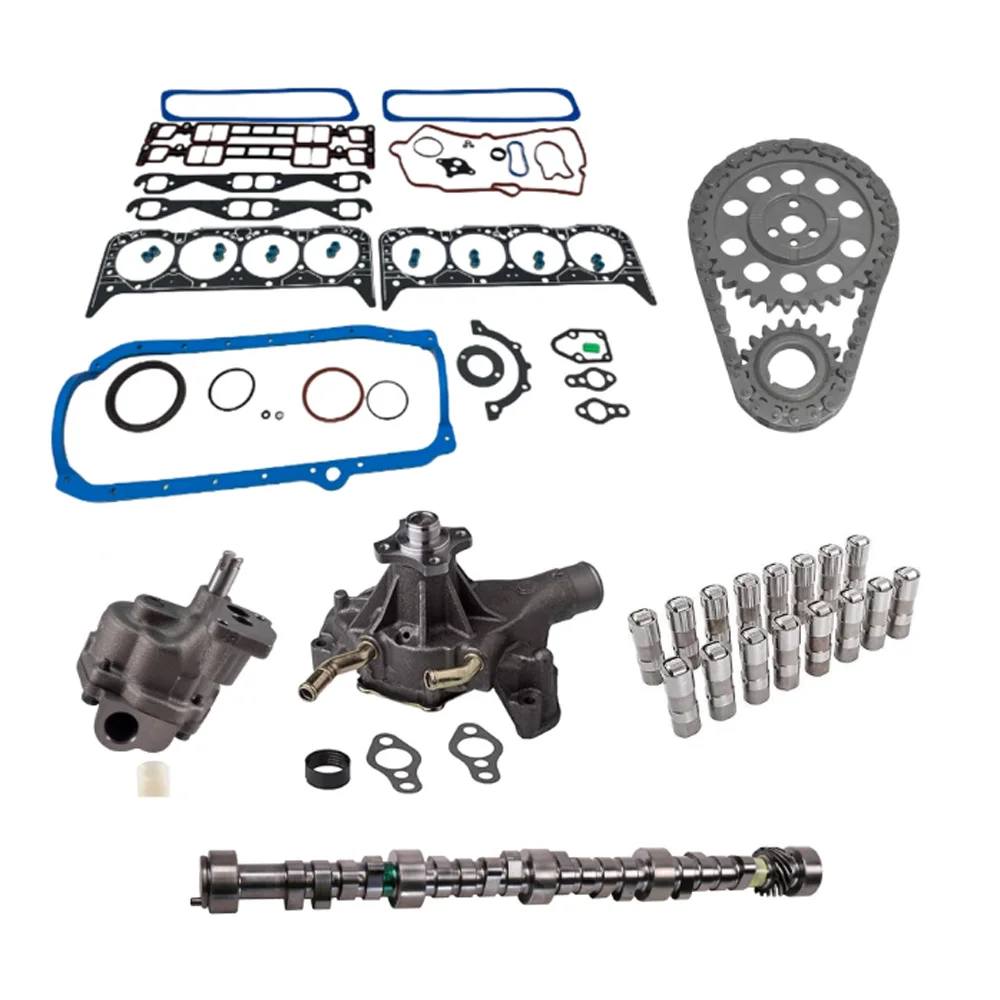 Engine Parts Rebuild Overhaul Gasket Camshaft Timing Chain Oil Pump Kit Fit GM 5.0 L V8 Gas For Chevrolet GMC 5.0L OHV Vortec