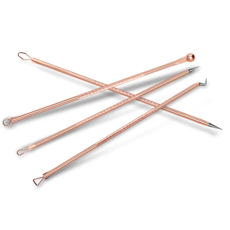 البثرة Comedone بثرة Belmish حب الشباب مزيل الإبر الوجه المسام الأنظف النازع الوجه أدوات العناية بالبشرة الجمال الصحة 4 قطعة/المجموعة