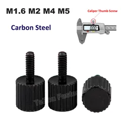 M1.4 M1.6 M2 M4 M5 Thumb Screw Bolt Fasteners Hand Tighten Caliper Fix Camera Lens Screws Nails Carbon Steel Cup Head