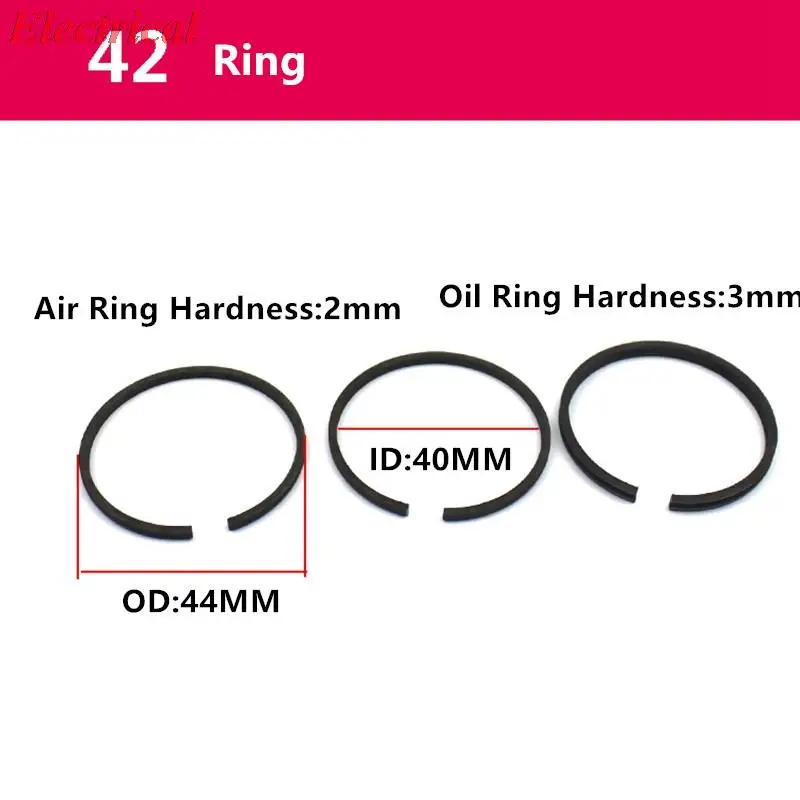 3 in 1 Set Air Compressor Ring Balance Ring (2Pcs) Seal Ring (1Pcs) 42/47/48/51/52/65 1pc Air Compressor Piston 42/47/48/51/65