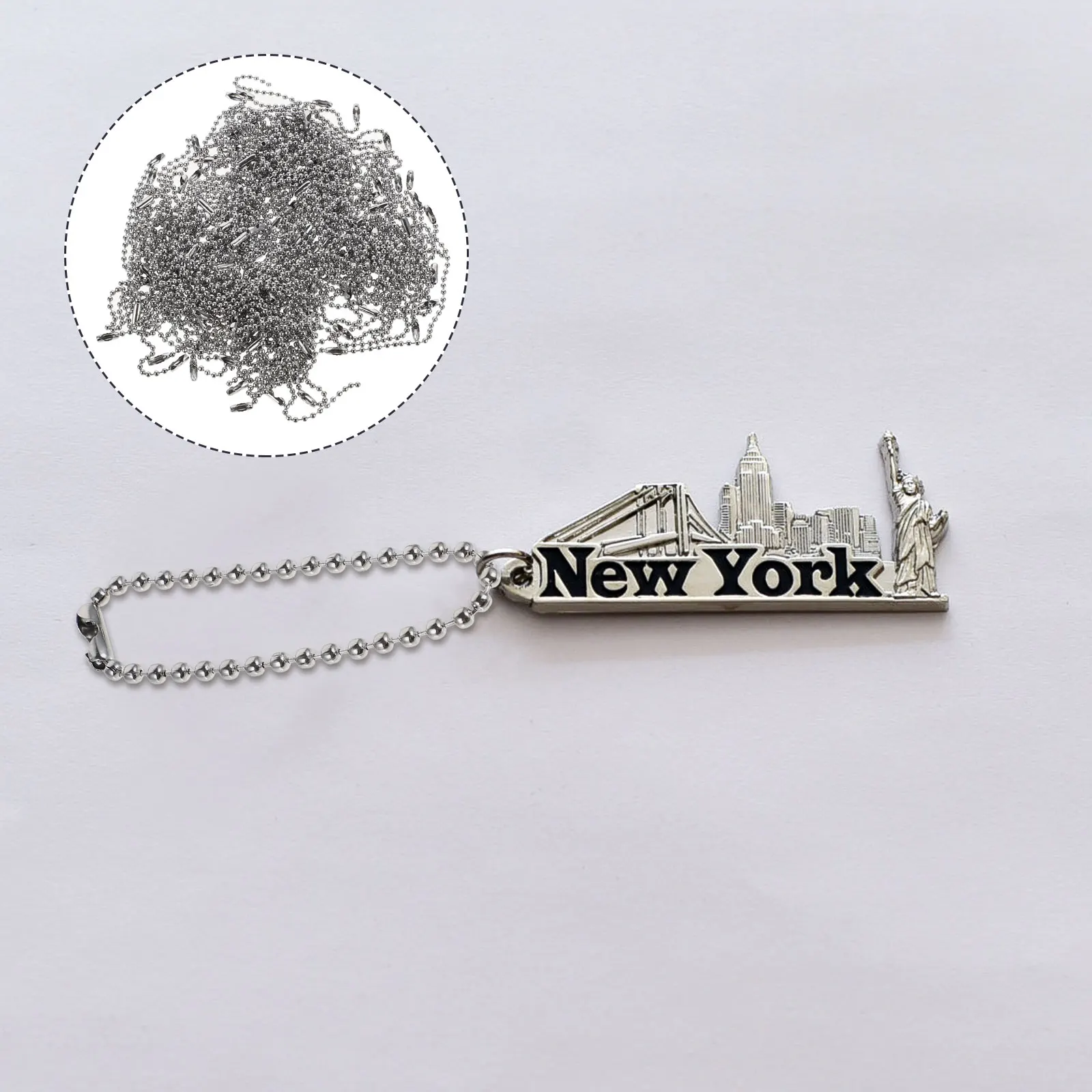 

100pcs Ball Chain Durable Hanging Chains Iron Roller Bead Metal DIY Craft Accessories Bag Tag Fashion Jewelry Decor