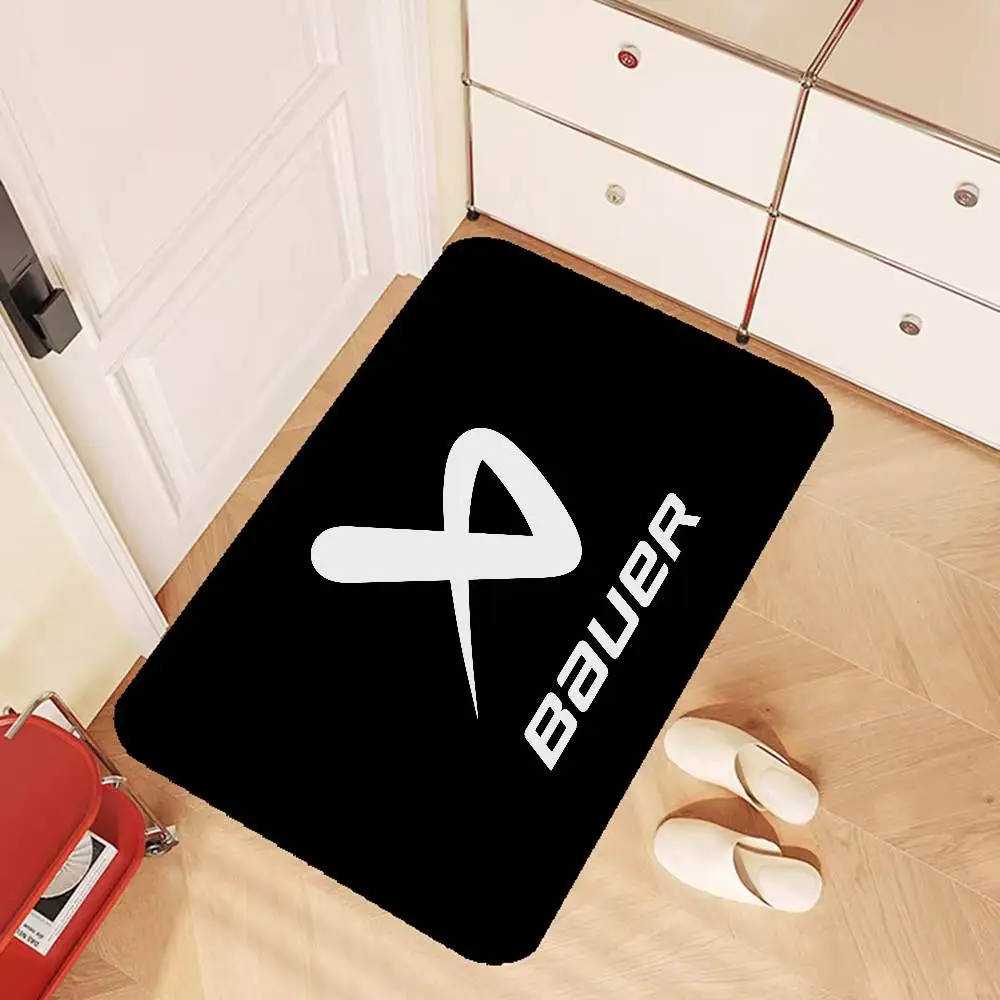 Black B-Bauer Floor Mat INS Style Soft Bedroom Floor House Laundry Room Mat Anti-skid Household Carpets